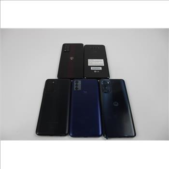 Motorola, Lg Cell Phone Lot, 5 Pieces, Sold For Parts