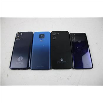 Motorola, Maxwest, Vortex Cell Phone Lot, 4 Pieces, Sold For Parts