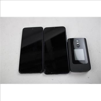 Motorola, PCD, TCL Cell Phone Lot, 3 Pieces, Sold For Parts