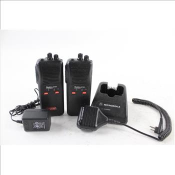 Motorola Radius SP50 Radios, Charger, And More, 4 Pieces