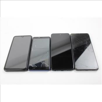 Motorola, Samsung, BLU, Soho Style Cell Phone Lot, 4 Pieces, Sold For Parts