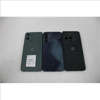 Motorola & Samsung Cell Phone Lot, 3 Pieces, Sold For Parts