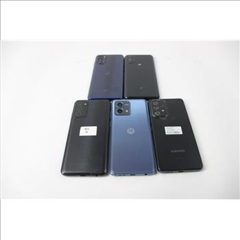 Motorola, Samsung Cell Phone Lot, 5 Pieces, Sold For Parts
