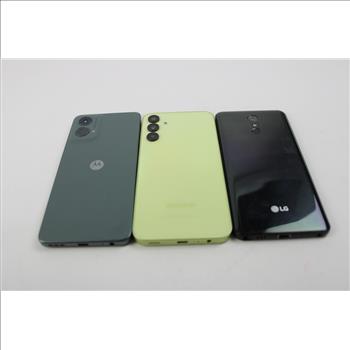 Motorola, Samsung, LG Cell Phone Lot, 3 Pieces, Sold For Parts