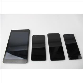 Motorola, TCL Cell Phone Lot, 3 Pieces, With AT&T Trek 2 Tablet, Sold For Parts