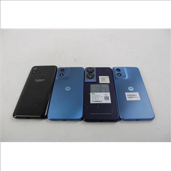 Motorola, Tcl, Cloud Cell Phone Lot, 4 Pieces, Sold For Parts
