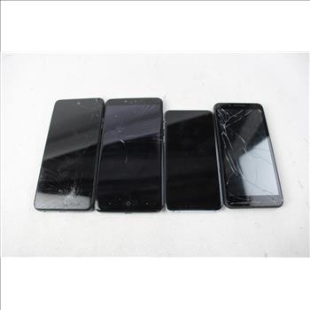 Motorola, ZTE, Samsung, Schok Cell Phone Lot, 4 Pieces, Sold For Parts