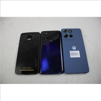 Motorolo Cell Phone Lot, 3 Pieces, Sold For Parts