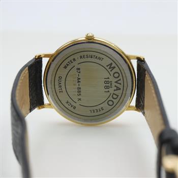 Movado 20kt GP Roman Numeral Watch