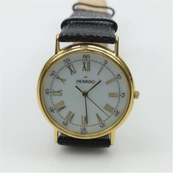 Movado 20kt GP Roman Numeral Watch