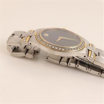 Movado Museum Black Dial Diamond Watch