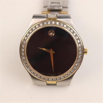 Movado Museum Black Dial Diamond Watch