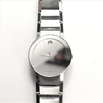 Movado Silver Mirror Museum Watch