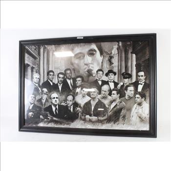 Movie And TV Mobsters Picture, In Balck Frame