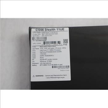 MSI GS66 Stealth 11UE Gaming Laptop, New In Box