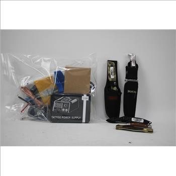 MTech, Buck, Defender Knives, And Tattoo Power Supply And More Tattoo Equipment