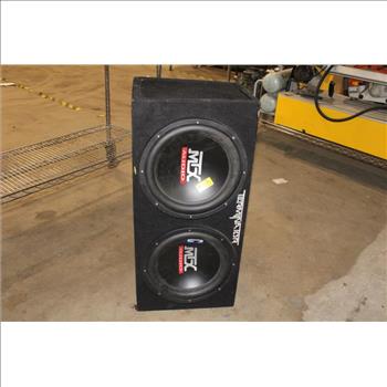 MTX Audio Subwoofers With Lanzar Amp In Terminator Box