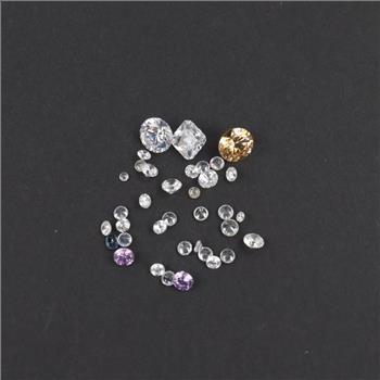 Multi-color Faceted Loose Jewelry Craft Stones, 30+ Pieces