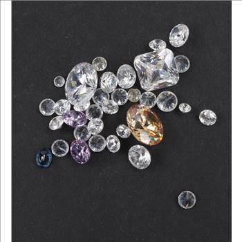 Multi-color Faceted Loose Jewelry Craft Stones, 30+ Pieces