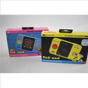 My Arcade Pocket Player Pro Portable Gaming Systems, Pac-Man, Ms. Pac-Man, 2 Pieces