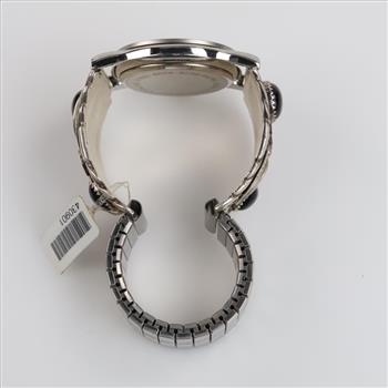 Nadia Watch Sterling Silver Black Stone Tips