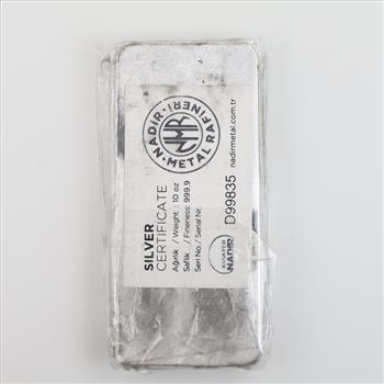 Nadir Metal Rafineri Fine Silver 10oz Bar