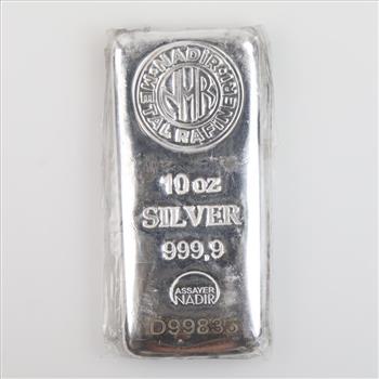 Nadir Metal Rafineri Fine Silver 10oz Bar