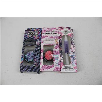 Nail Art Chrome Powder, Cuticle Oil, And More, 11 Pieces