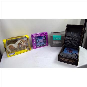 Naipo Massager Yumi & The Nightmare Painter Novel Model Horses 3D Puzzle 4 Pieces