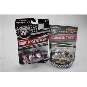NASCAR Authentics Brad Keselowski, Kyle Busch, William Byron Diecast Cars, 4 Pieces
