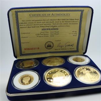 National Collector's Mint America's Rare Gold Coin Tribute Proof Replica Set With COA