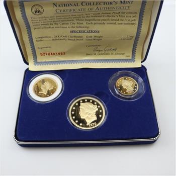 National Collector's Mint Gold Tribute Proof Replica Set With COA