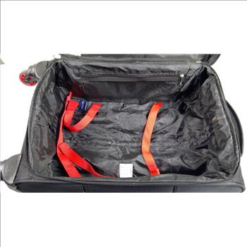 Nautica Black/Red Rolling Carry-On Luggage