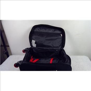Nautica Black/Red Rolling Carry-On Luggage