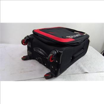 Nautica Black/Red Rolling Carry-On Luggage