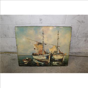 Navare Hino G Boat Painting And More, 3 Pieces