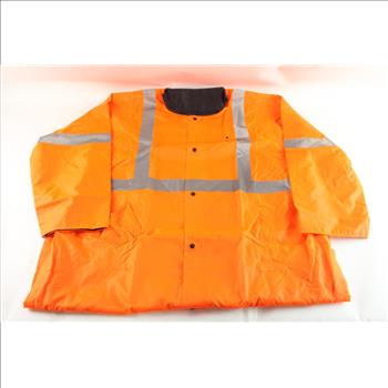 Neon Orange Reflector Saftey Jacket, Size 3XL