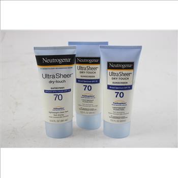 Neutrogena Ultra Sheer Dry-Touch Sunscreen, 6 Pieces, 70/100+ SPF, 3.0 FL. OZ./88mL