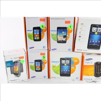 New In Box Cell Phone Lot, 9 Pieces, Sold For Parts
