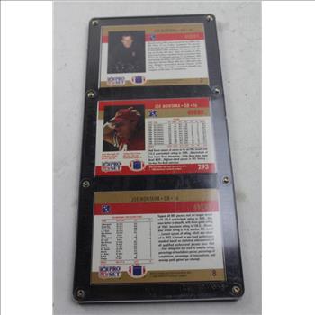 NFL Pro Set QB 49ers Joe Montana Trading Card Set In Frame
