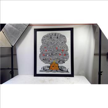 NHL Chicago Black Hawks Framed Poster