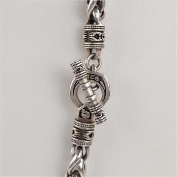 Nightrider Sterling Silver Toggle Chain Necklace