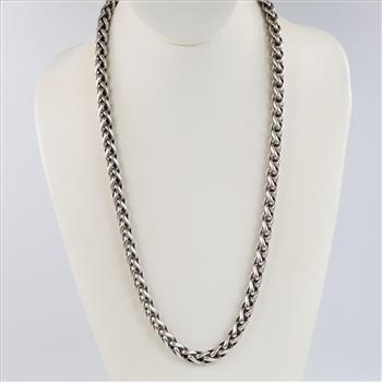 Nightrider Sterling Silver Toggle Chain Necklace