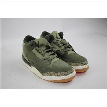 Nike Air Jordan 3 Retro Sneakers, Medium Olive, Men's Size 10