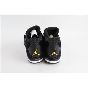 Nike Air Jordan 4 IV Retro Royalty Shoes, Black Metallic Gold, Mens Size 13