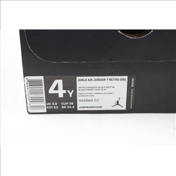 NIke Air Jordan 7 Retro Girls Shoes, 4Y