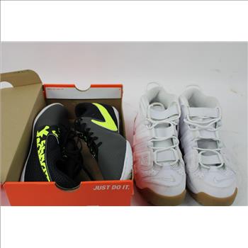 Nike Air More Uptempo Men's 8.5, Elastico Pro III IC Men's 10.5 Sneakers, 2 Pieces