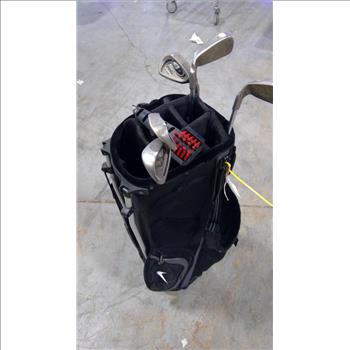 Nike Bag With Clubs, 5 Pieces