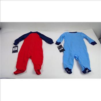 Nike Boys' Blue, Red Onesies, Size 6M, 2 Pieces