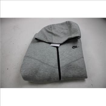 Nike Fleece Tech Windrunner Full-Zip Gray Hoodie, Large